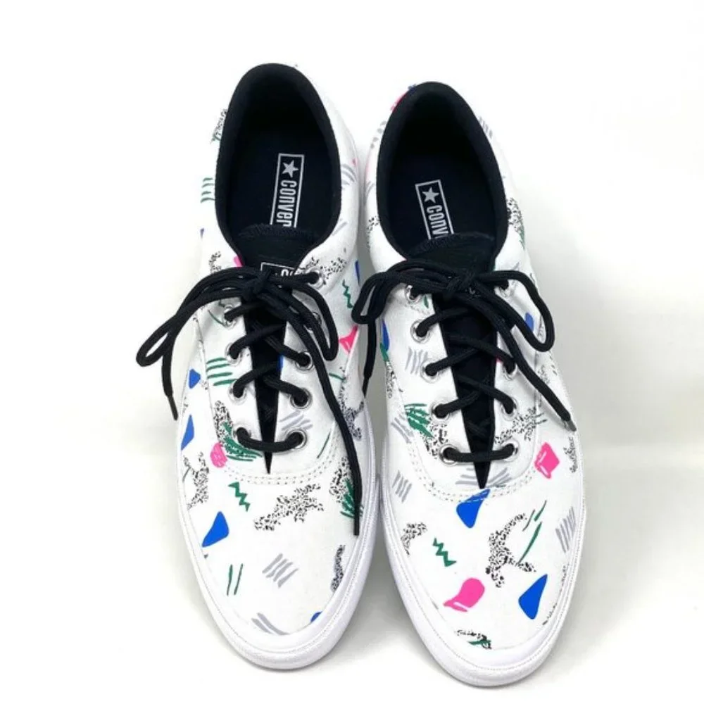 💖MEGA SALE💖Converse Men's SKID GRIP CVO OX White Print Canvas Low Top 170724